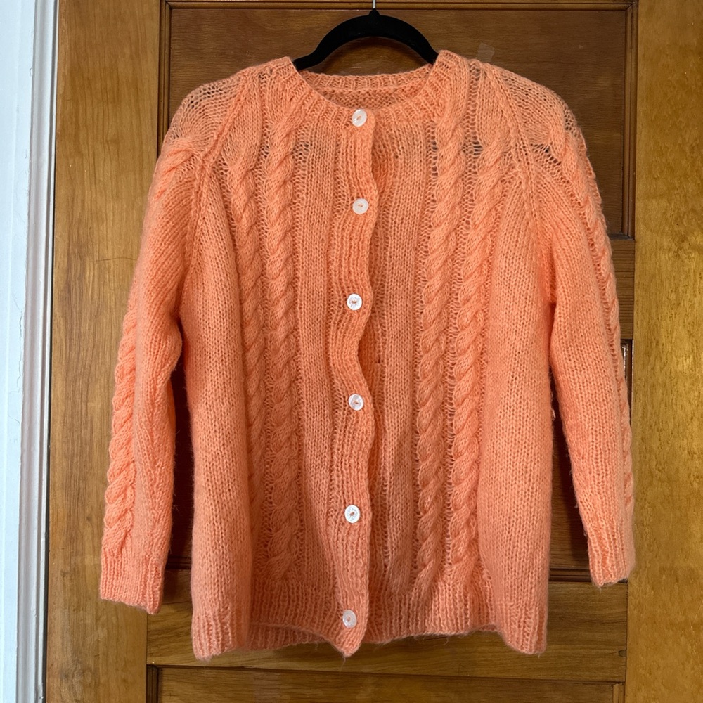 Vintage wool handknit cardigan